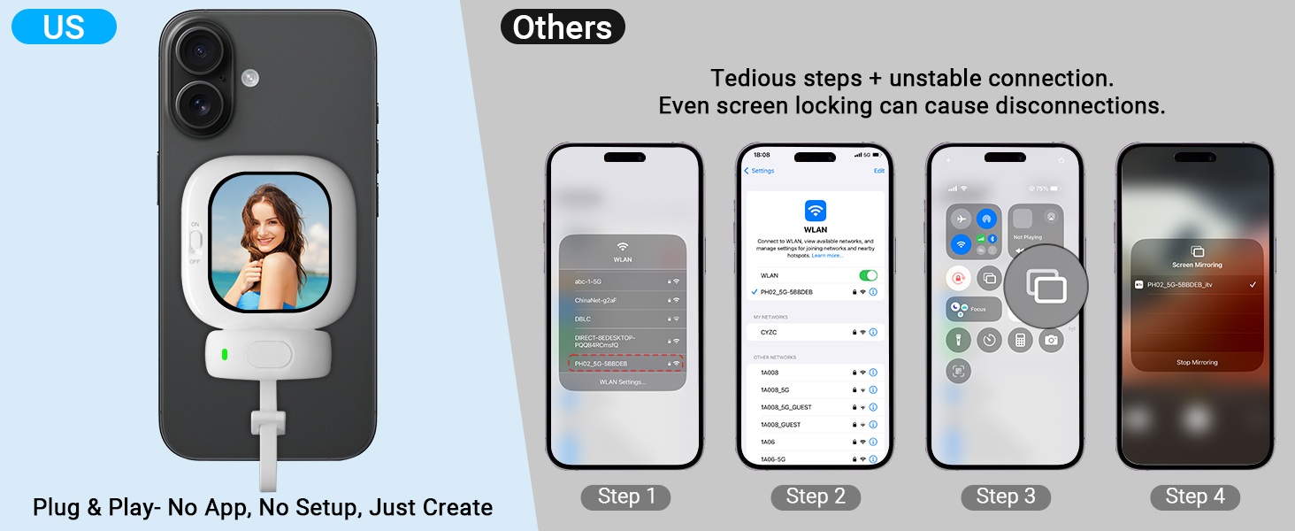 digital camera selfie flip screen selfie vlog monitor screen selfie monitor screen iphone magsafe