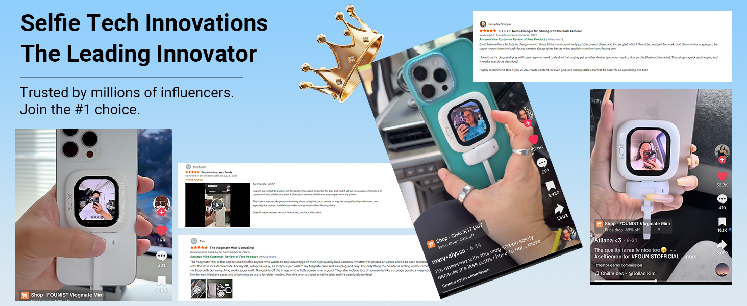 selfie monitor screen selfie screen vlog selfie monitor screen