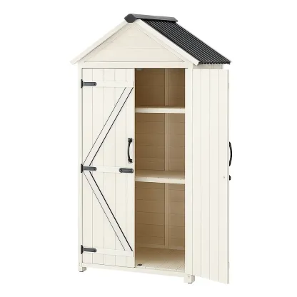 Abri de jardin en plastique avec toit-Roomauranow