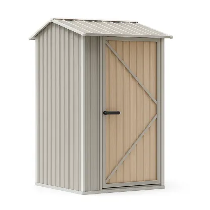 Abri de jardin en métal acier galvanisé et bois-Roomauranow