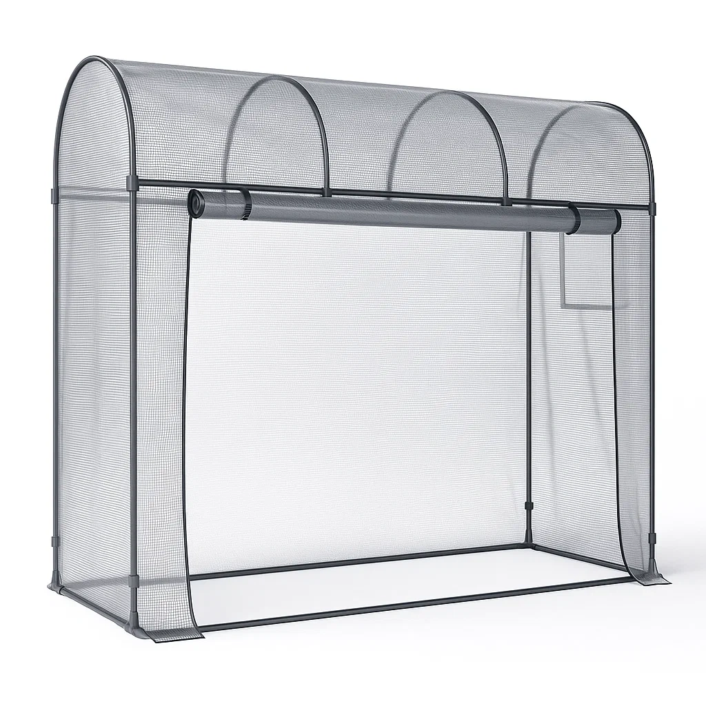 Serre pour plantes tunnel en acier et polyéthylène-Roomauranow