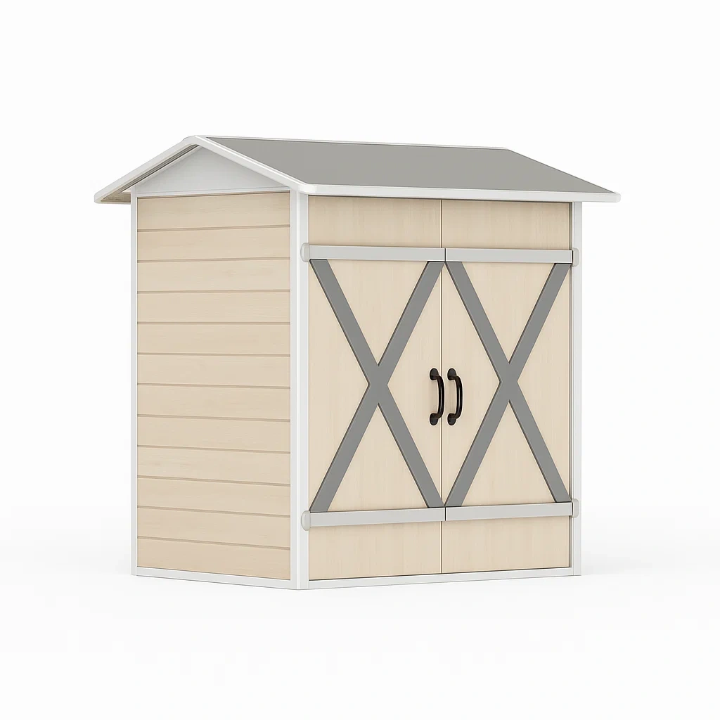 Abri de jardin en bois composite-Roomauranow