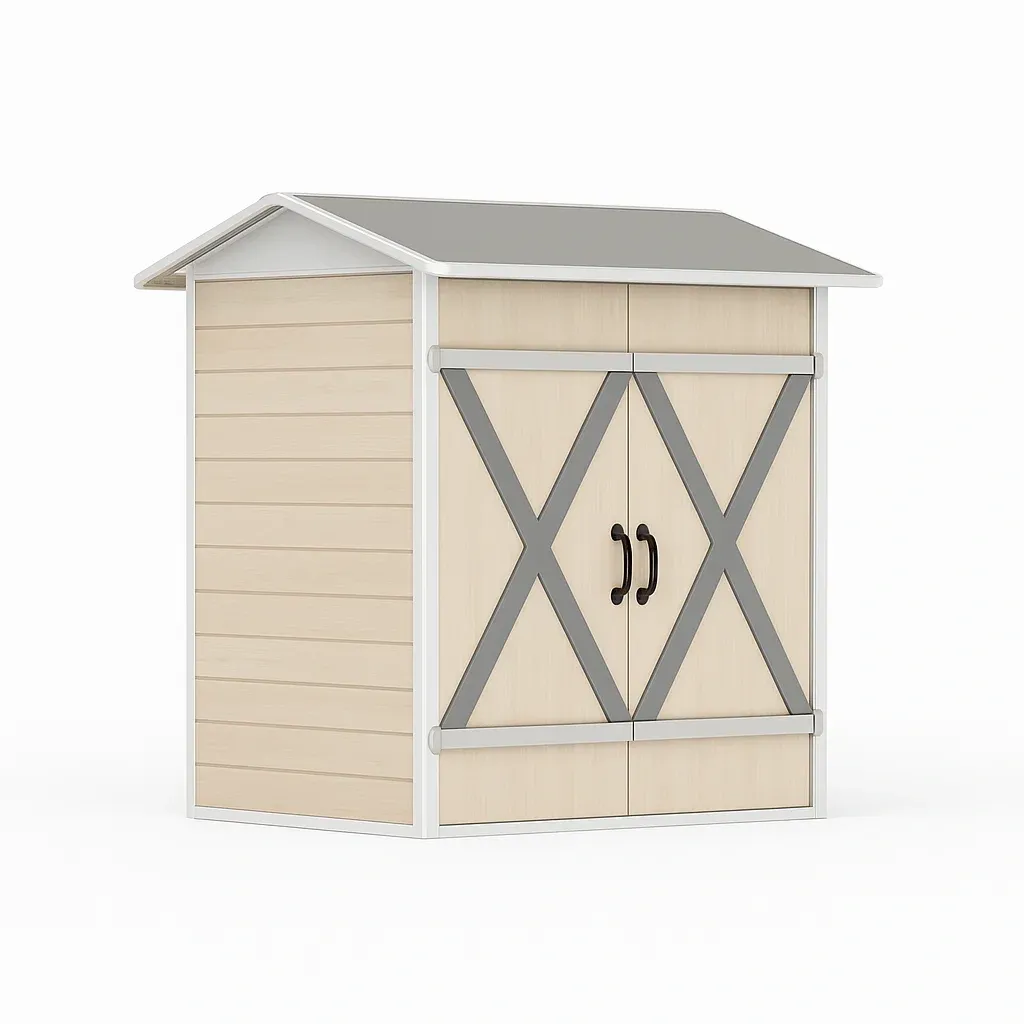 Abri de jardin en bois composite-Roomauranow