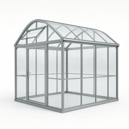 Serre de jardin en aluminium avec panneaux en polycarbonate-Roomauranow