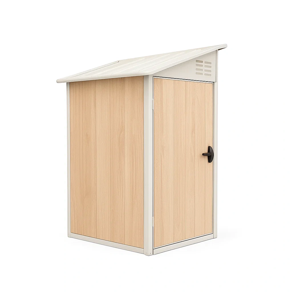 Abri de jardin en métal imitation bois-Roomauranow