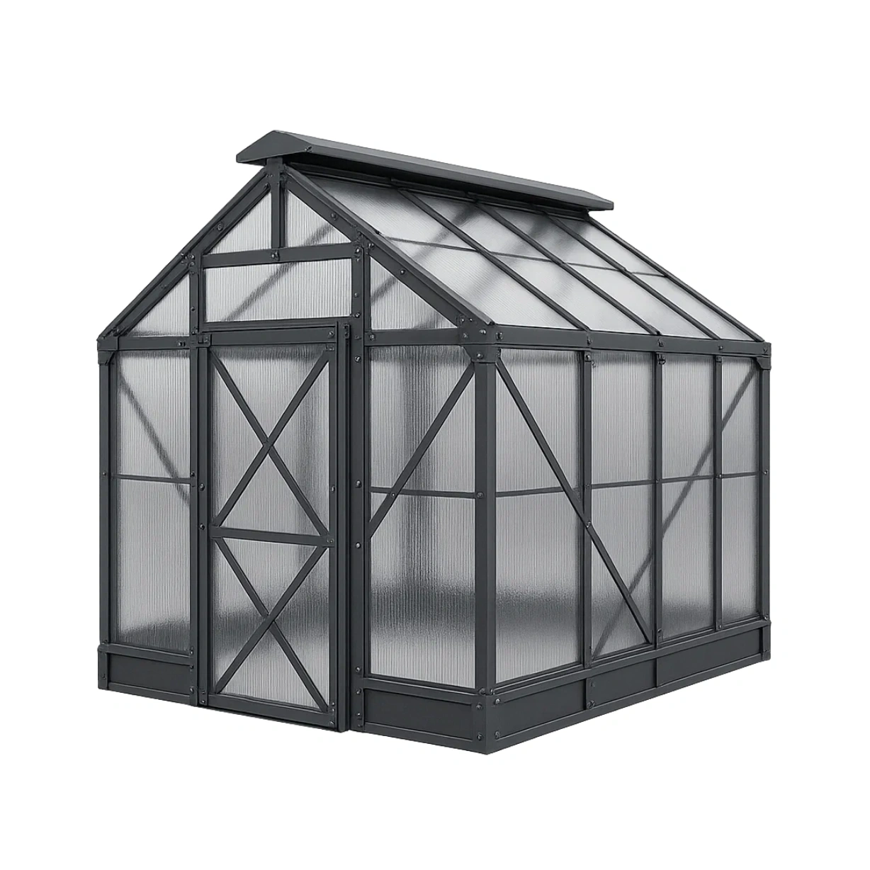 Serre de jardin en polycarbonate et aluminium-Roomauranow
