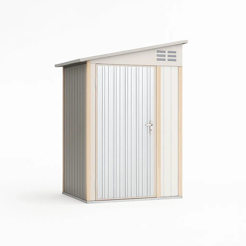 Abri de jardin en acier galvanisé avec toit monopente-Roomauranow