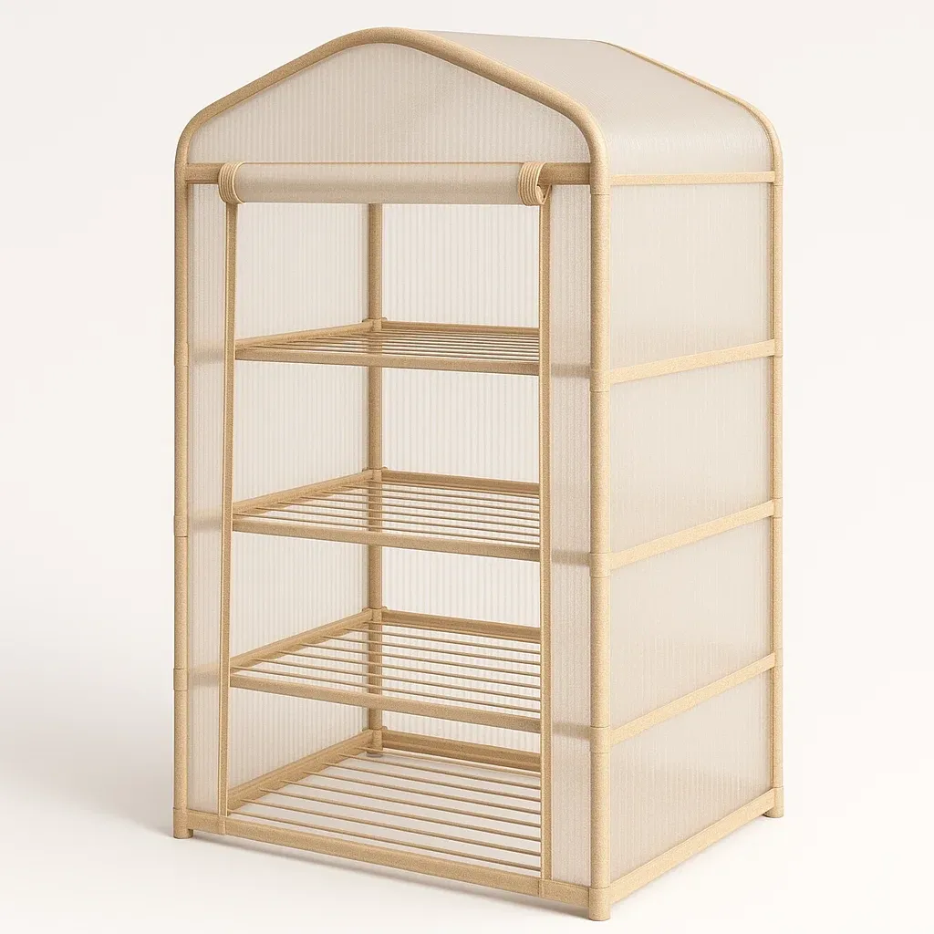 Étagère de culture en bois et plaques de polycarbonate-Roomauranow
