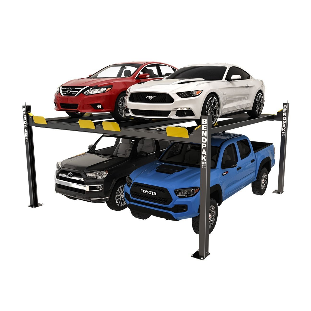 BendPak HD-9SWX 9,000-lb Dual-Wide High-Rise Four-Post Lift - Quad Parking Extended