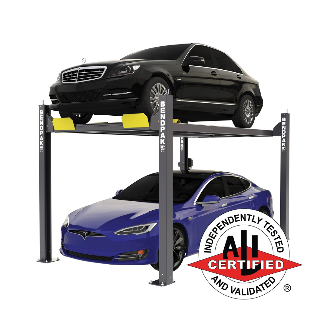 BendPak HD-7P 7,000-lb Narrow Four-Post Parking Lift - Compact Heavy-Duty Space Saver