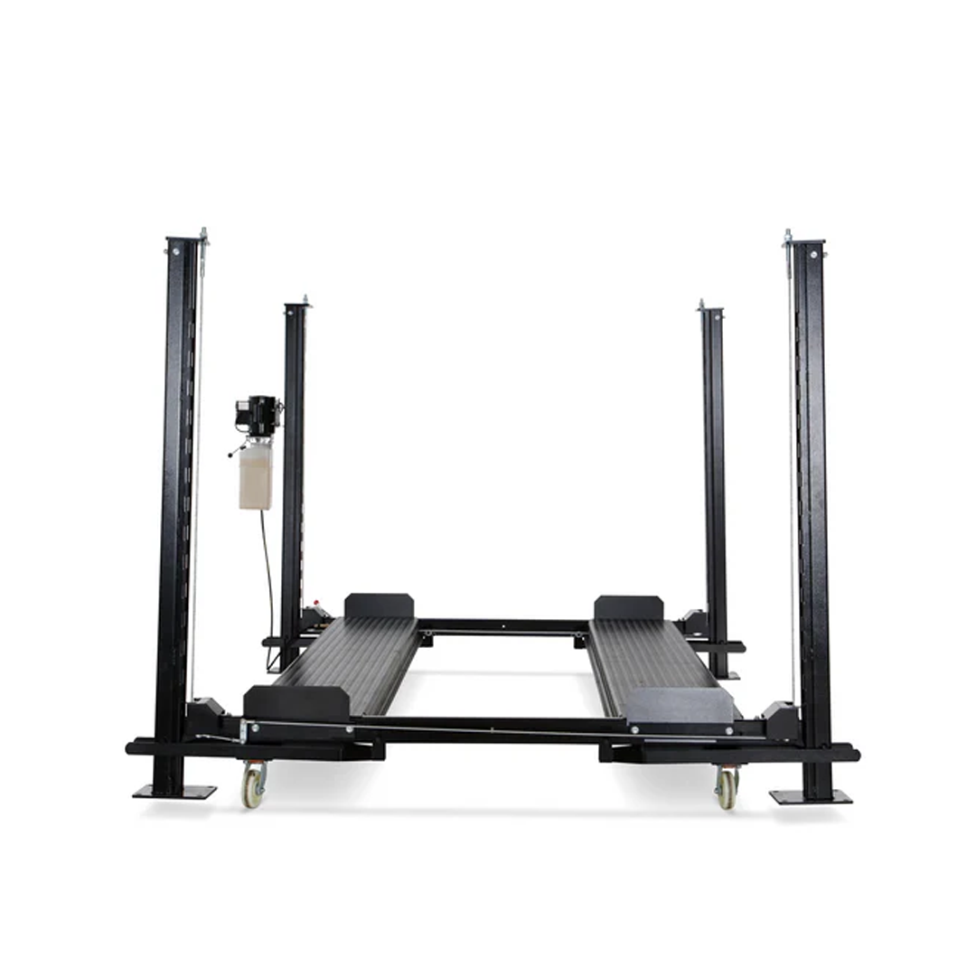 Halo HL9K-ST 9,000-lb Four-Post Car Lift - Includes Ramps, Casters, Drip Trays