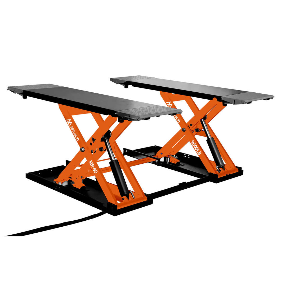 APlusLift SL-MR90XLT 9,000-lb Mid-Rise Scissor Lift - Electrical Release Shop Ready