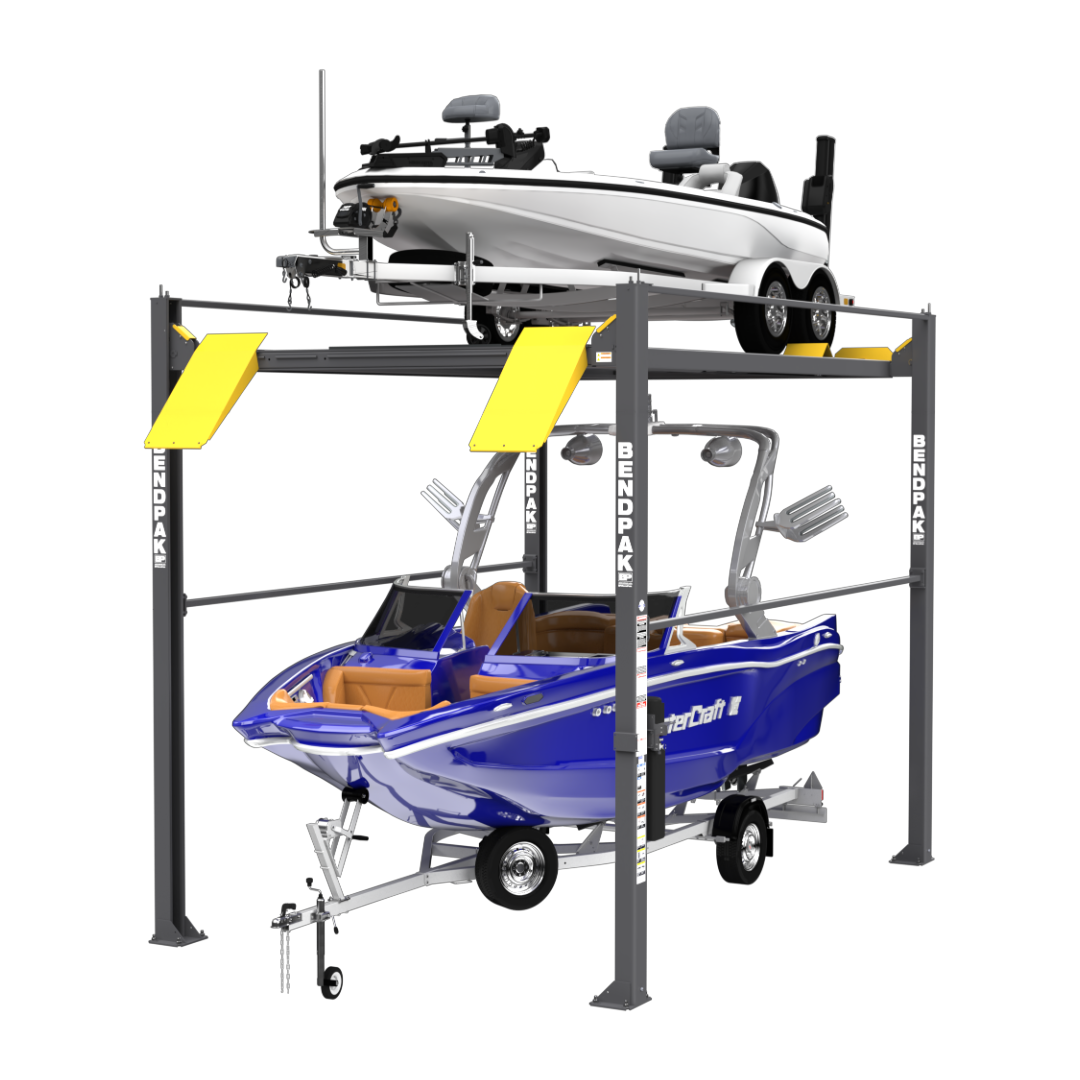 BendPak HD-7500PBX 7,500-lb High-Rise Four-Post Boat & Vehicle Lift - 144.5" Rise