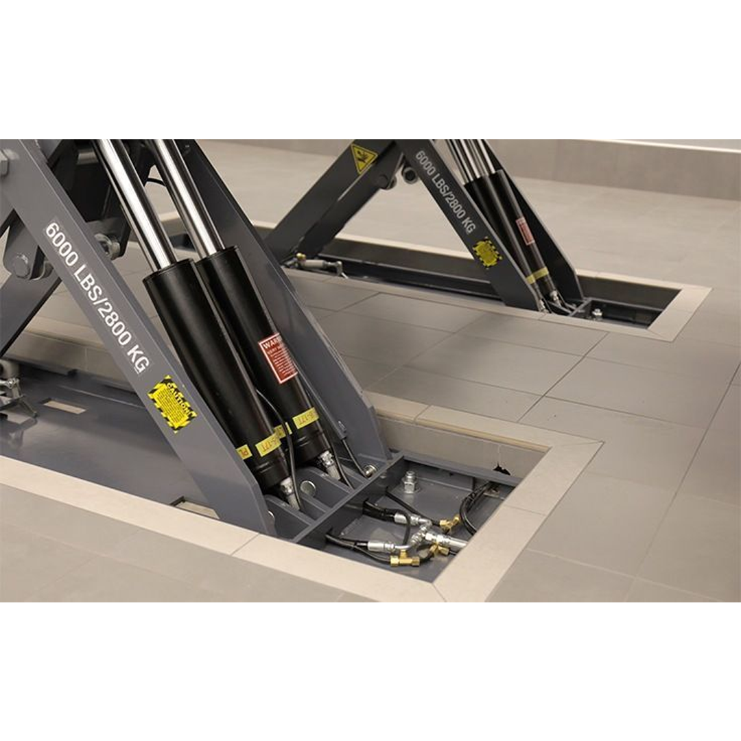 BendPak MDS-6LPF 6,000-lb Flush-Mount Mid-Rise Scissor Lift - Zero-Footprint In-Ground