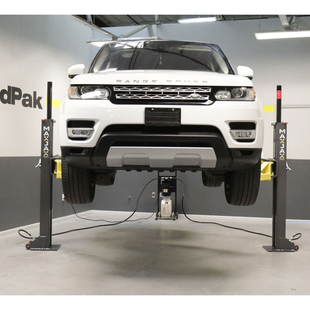 BendPak MaxJax M7K 7,000-lb Portable Two-Post Car Lift - Low-Ceiling Garage Beast