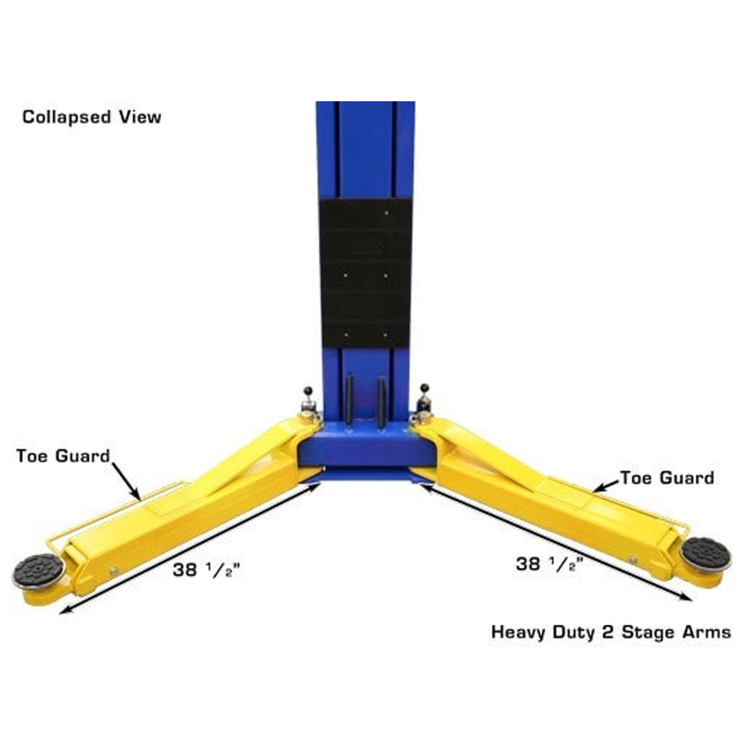 Atlas OH-10X 10,000-lb Ex-Tall/Ex-Wide Two-Post Lift - Commercial Above-Ground Power