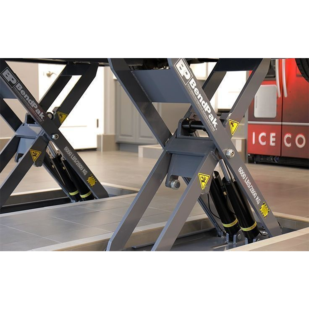 BendPak MDS-6LPF 6,000-lb Flush-Mount Mid-Rise Scissor Lift - Zero-Footprint In-Ground