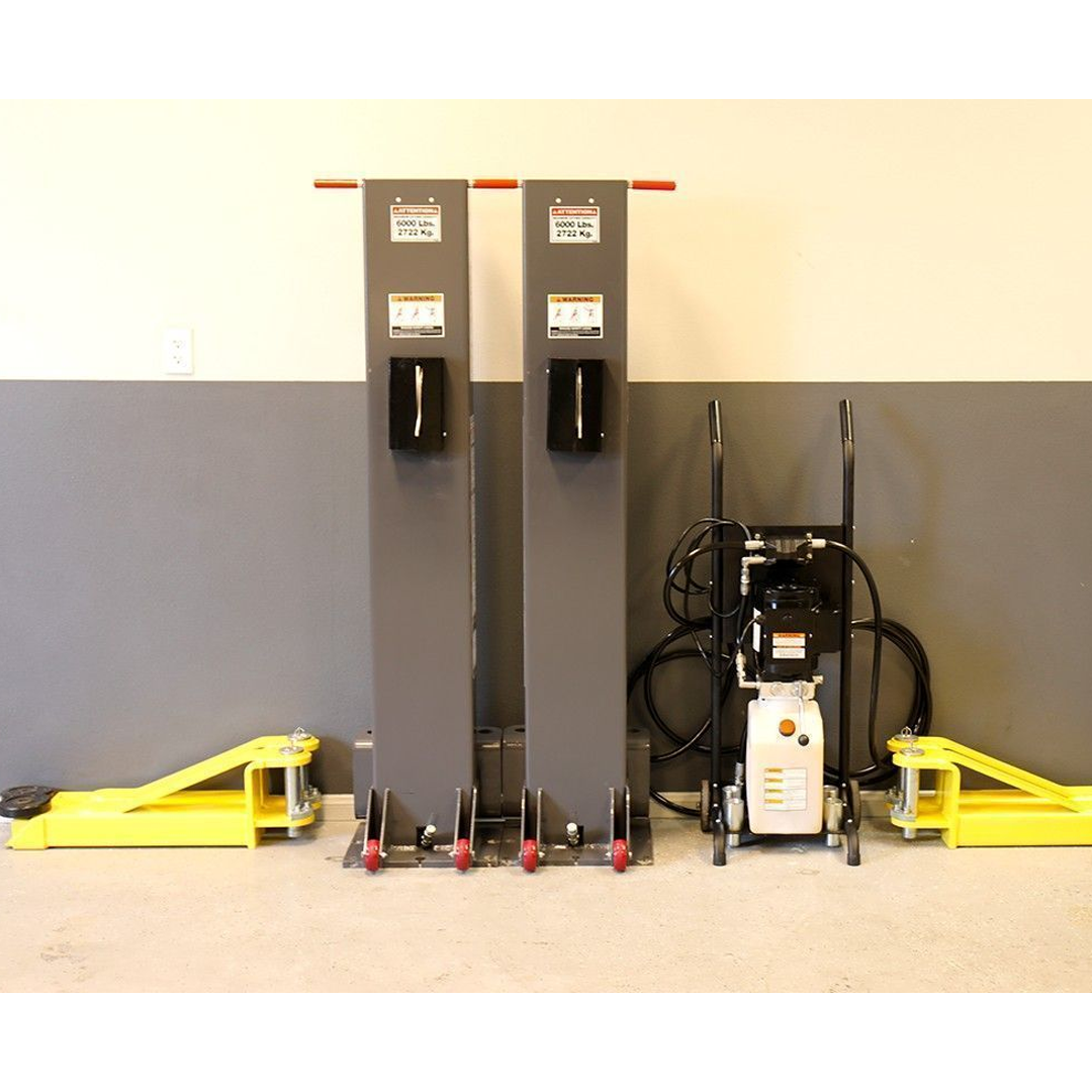 BendPak MaxJax M7K 7,000-lb Portable Two-Post Car Lift - Low-Ceiling Garage Beast