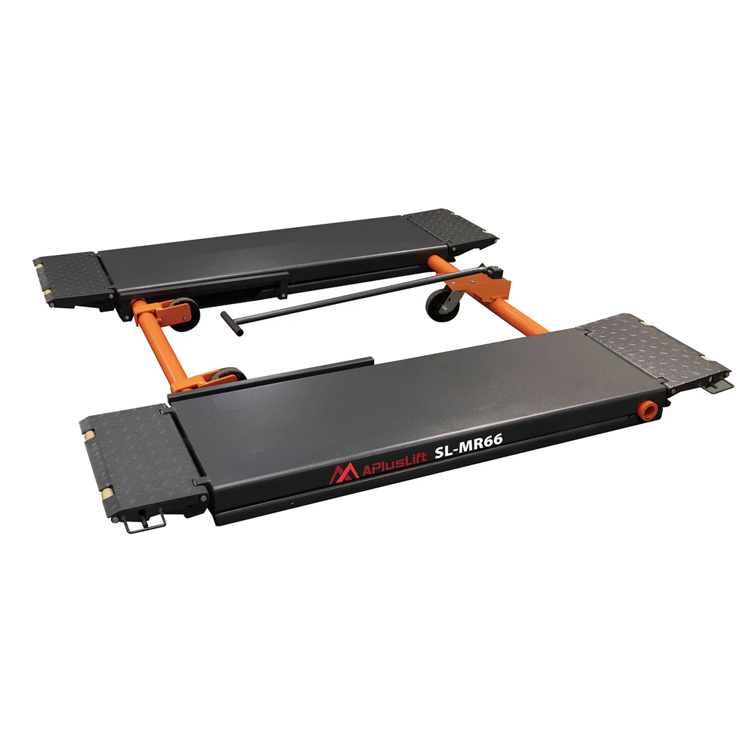 APlusLift SL-MR66 6,600-lb Mid-Rise Scissor Lift - Electric Release Shop Efficient