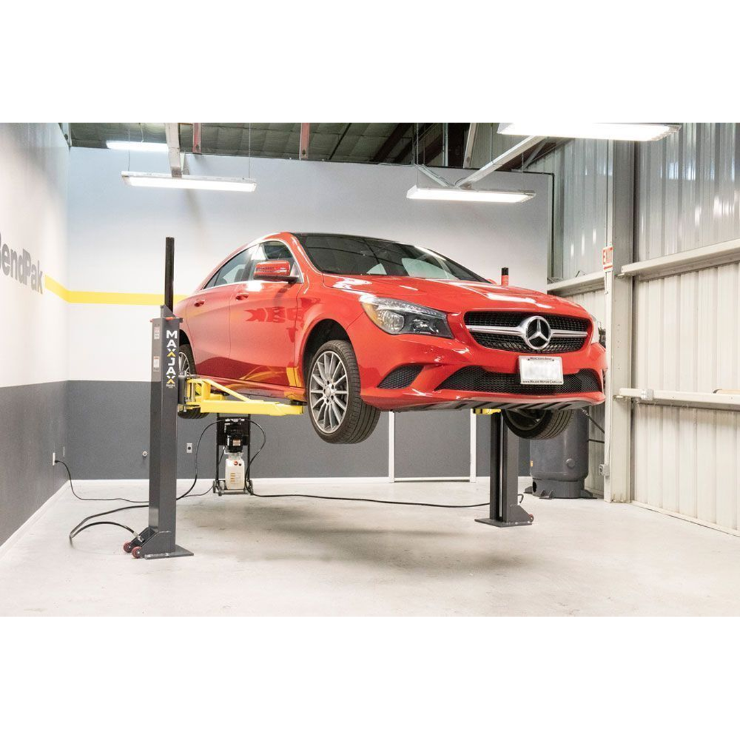 BendPak MaxJax M7K 7,000-lb Portable Two-Post Car Lift - Low-Ceiling Garage Beast