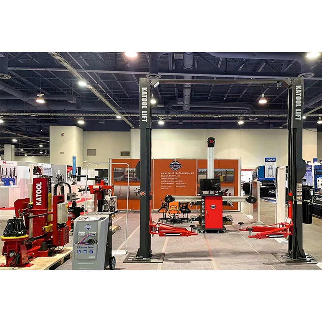 Katool KT-AS110D 11,000-lb Asymmetric Direct-Drive Two-Post Lift - Premium Shop Performance