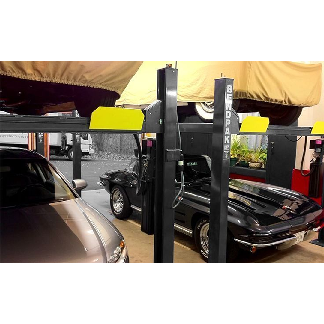 BendPak HD-7P 7,000-lb Narrow Four-Post Parking Lift - Compact Heavy-Duty Space Saver