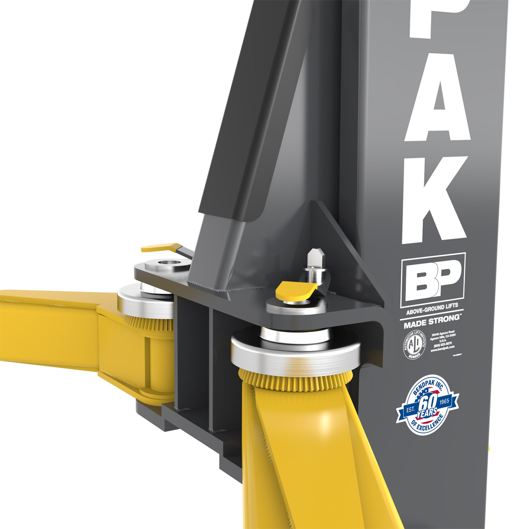 BendPak 9APF 9,000-lb Open-Top Two-Post Lift - Floorplate Low-Ceiling ALI Certified