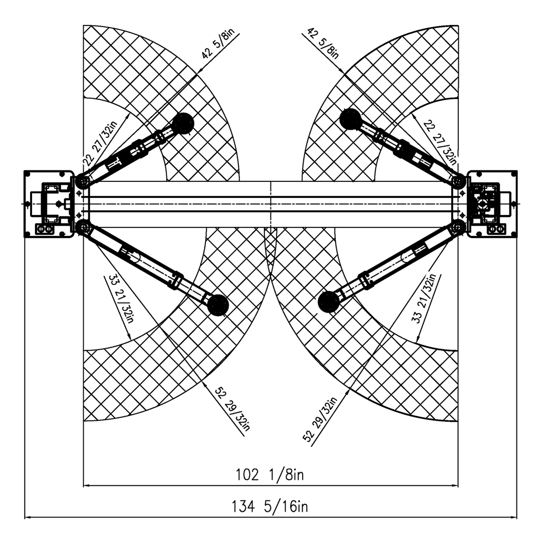 APlusLift HW-10KBP-A 10,000-lb Floor Plate Two-Post Lift - 3-Year Warranty Heavy Duty