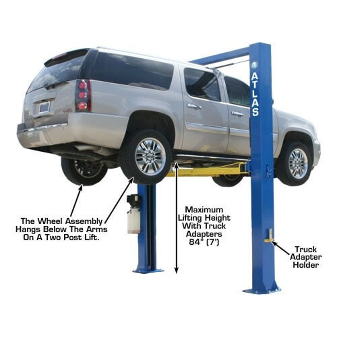 Atlas OH-10X 10,000-lb Ex-Tall/Ex-Wide Two-Post Lift - Commercial Above-Ground Power