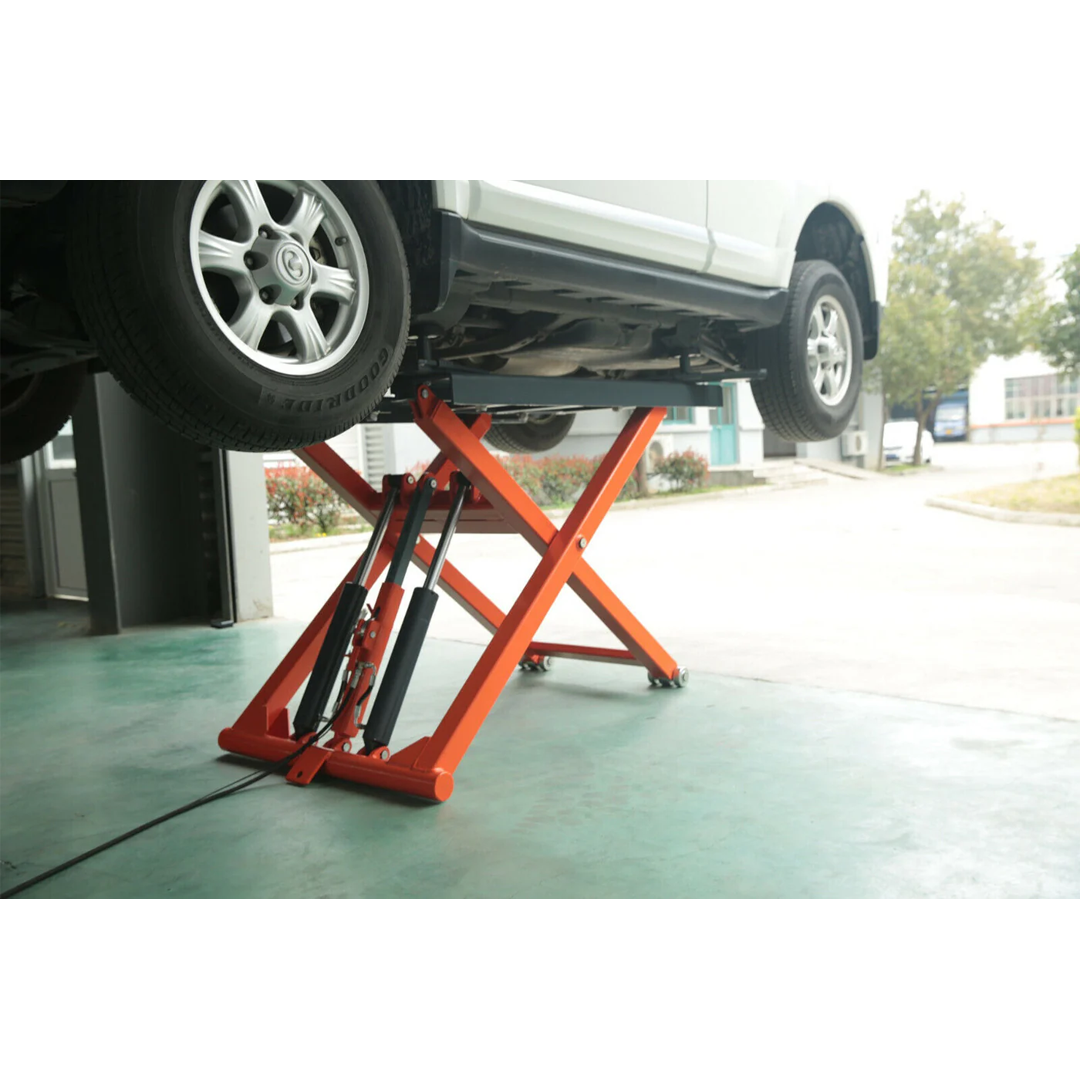 APlusLift HW-SL6600X 6,600-lb Portable Mid-Rise Scissor Lift - Mobile Garage Solution