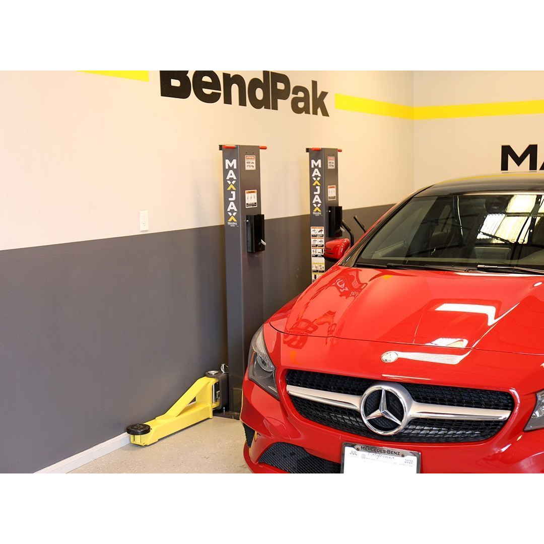 BendPak MaxJax M7K 7,000-lb Portable Two-Post Car Lift - Low-Ceiling Garage Beast