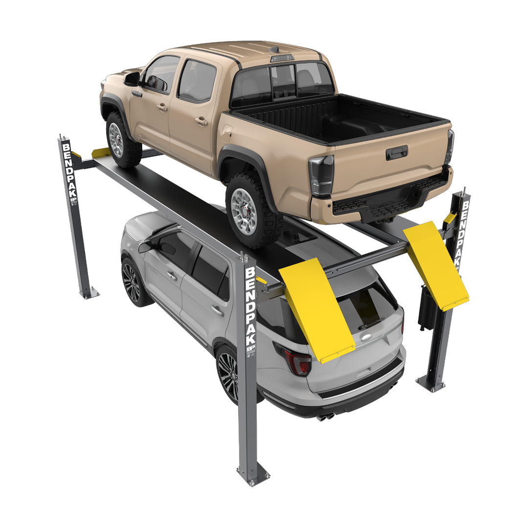 BendPak HD-9EWT 9,000-lb Extra-Wide High-Rise Four-Post Lift - 82" Rise Heavy-Duty