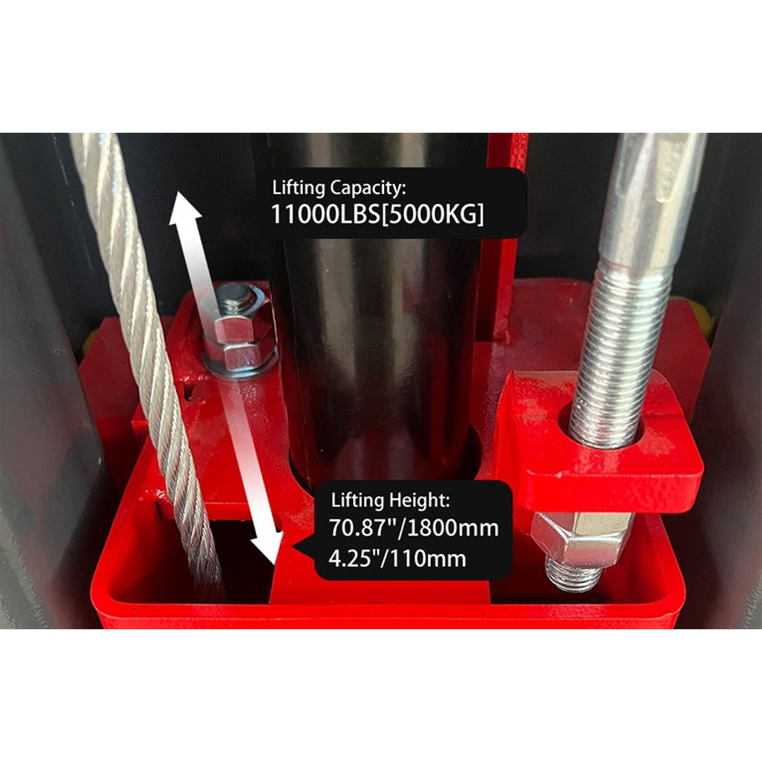 Katool KT-AS110D 11,000-lb Asymmetric Direct-Drive Two-Post Lift - Premium Shop Performance