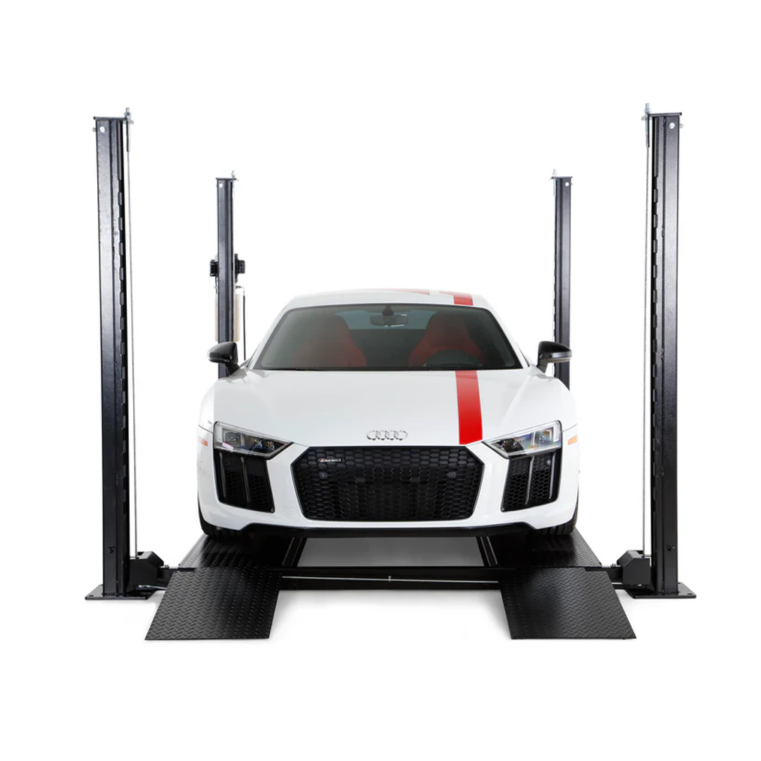 Halo HL9K-ST 9,000-lb Four-Post Car Lift - Includes Ramps, Casters, Drip Trays