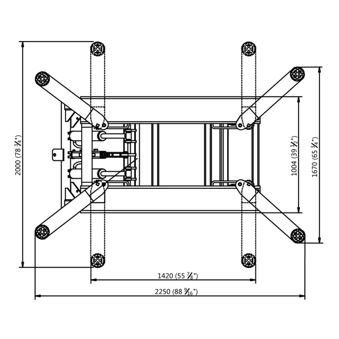 APlusLift HW-SL6600X 6,600-lb Portable Mid-Rise Scissor Lift - Mobile Garage Solution