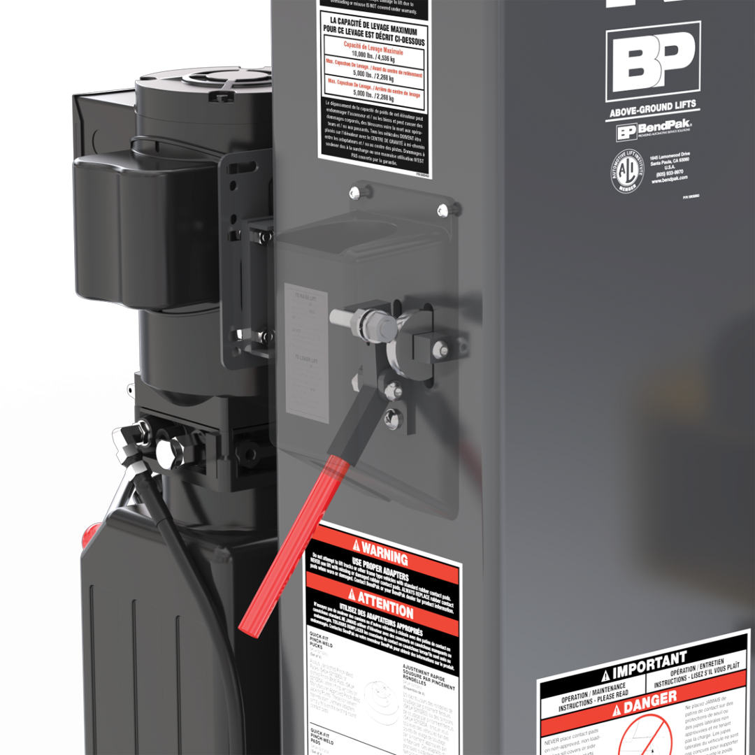 BendPak 10AP-SRT 10,000-lb Short-Rise Two-Post Lift - Floorplate Tire & Detailing Pro