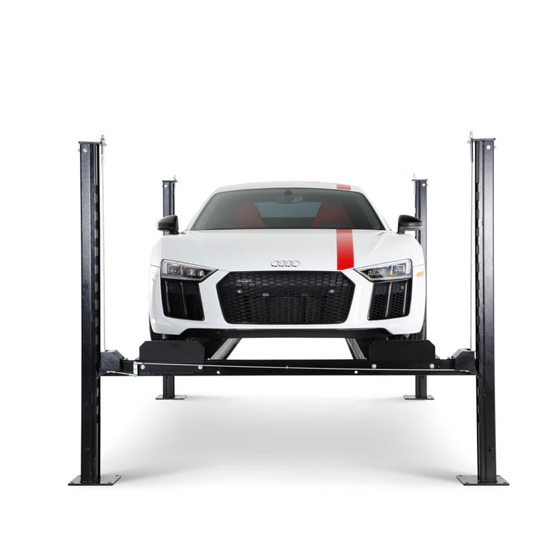 Halo HL9K-ST 9,000-lb Four-Post Car Lift - Includes Ramps, Casters, Drip Trays