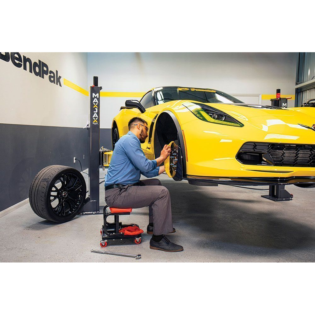 BendPak MaxJax M7K 7,000-lb Portable Two-Post Car Lift - Low-Ceiling Garage Beast