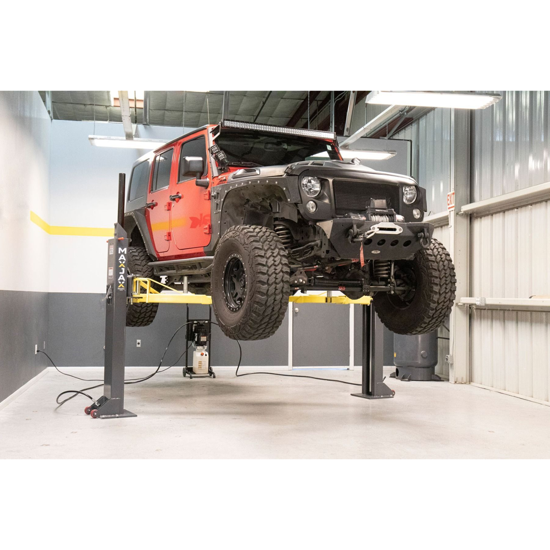 BendPak MaxJax M7K 7,000-lb Portable Two-Post Car Lift - Low-Ceiling Garage Beast