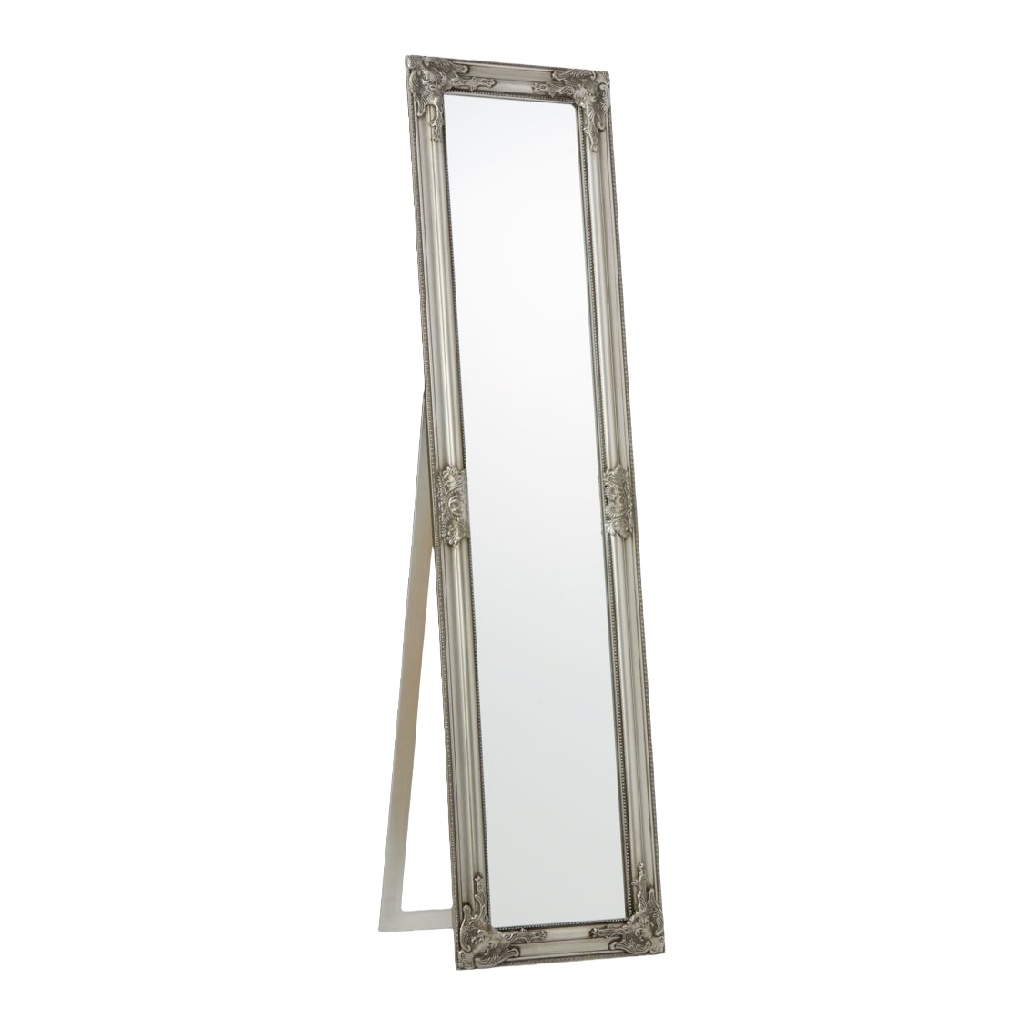 Espejo de pie rectangular con marco clásico decorativo-brianpetty.shop