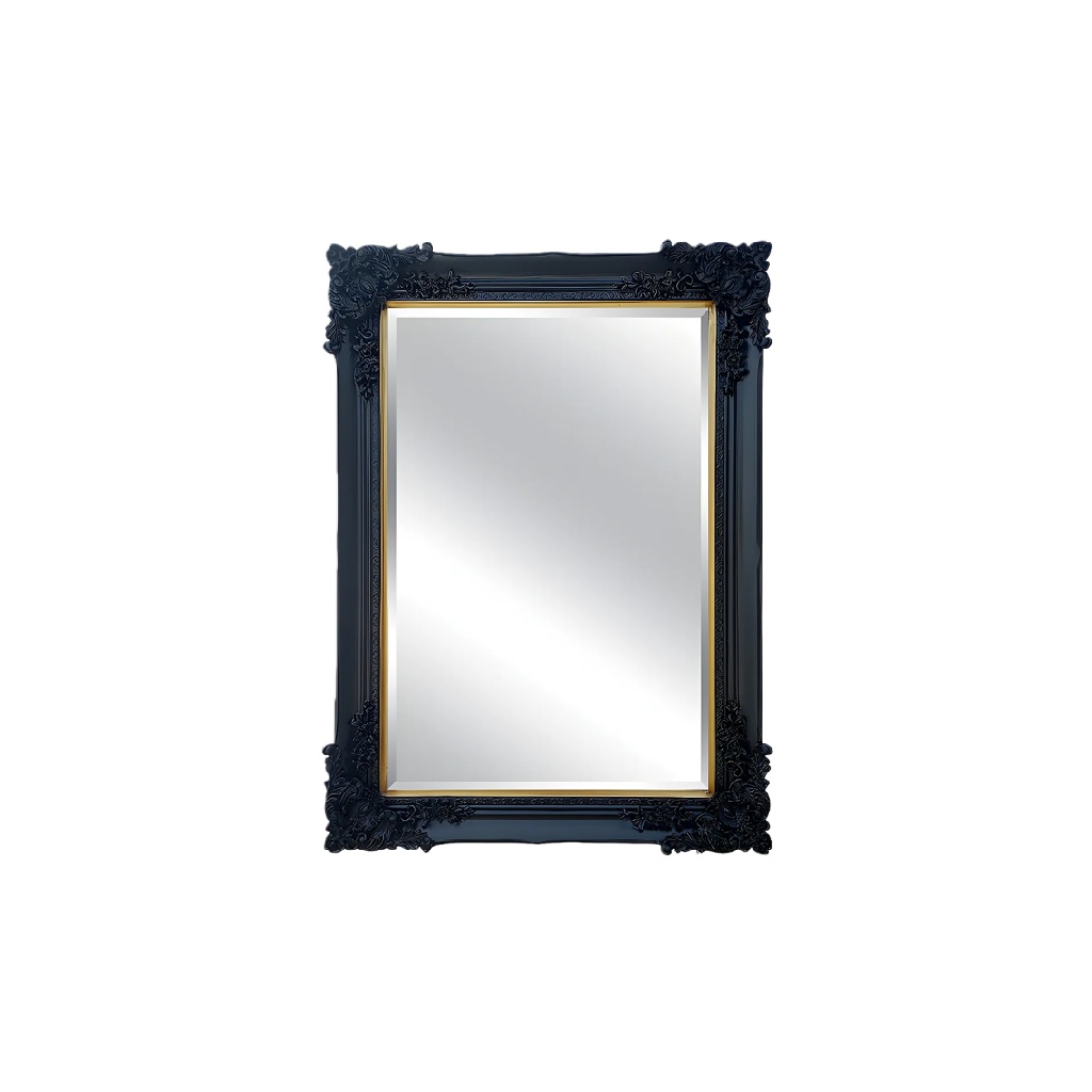 Miroir avec Cadre Élégant en Bois Sculpté, Design Rectangulaire-yallasport.xyz