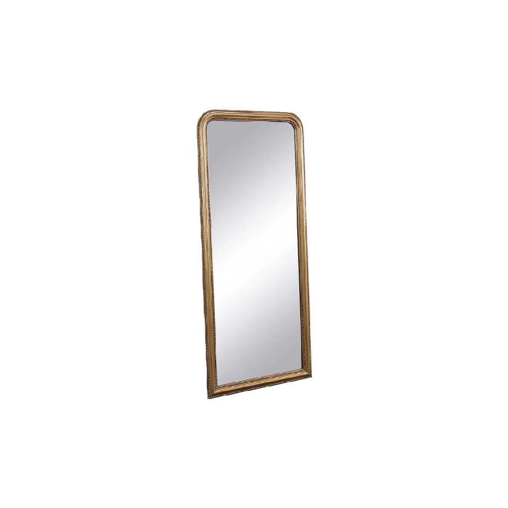 Miroir sur pied doré avec cadre orné, style vintage-yallasport.xyz