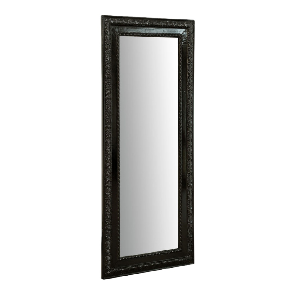Miroir pleine longueur rectangulaire encadré noir style classique-yallasport.xyz