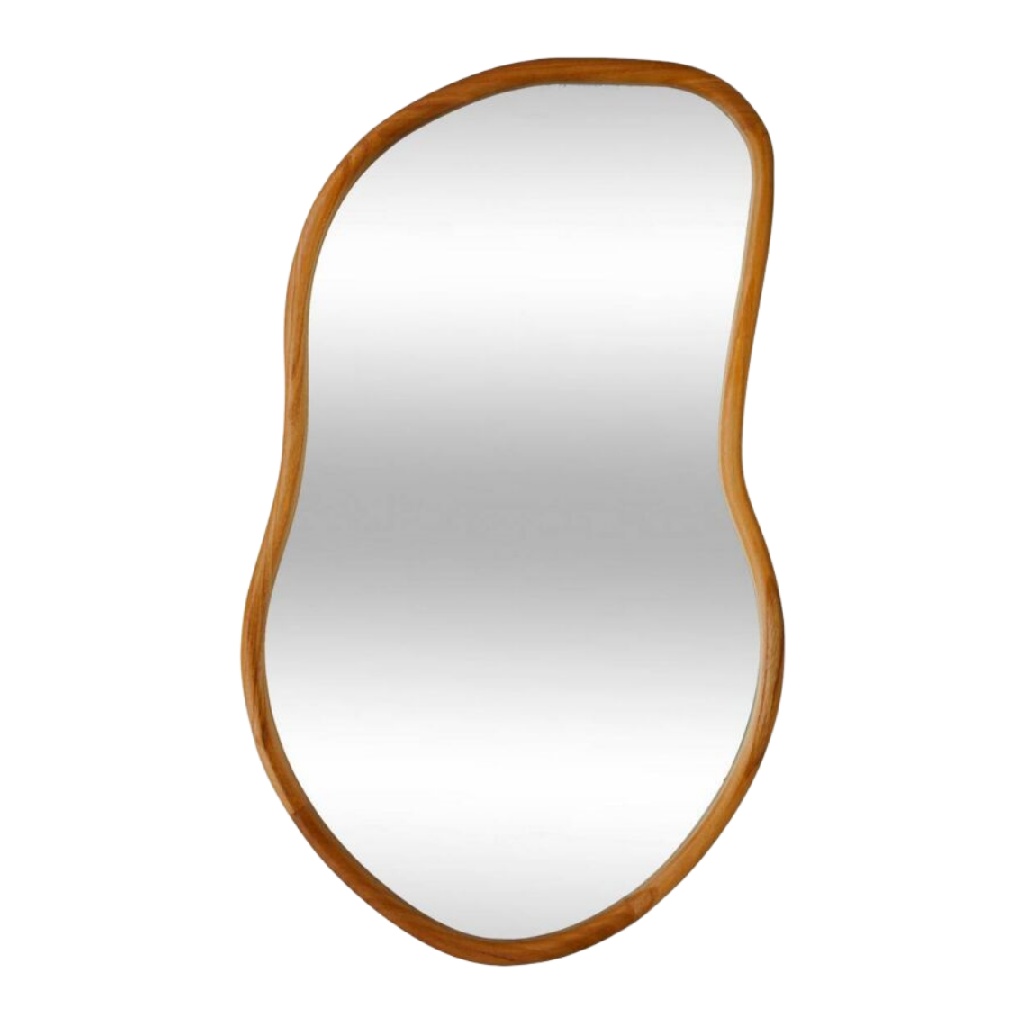 Miroir de forme organique avec cadre en bois-joannerock.shop