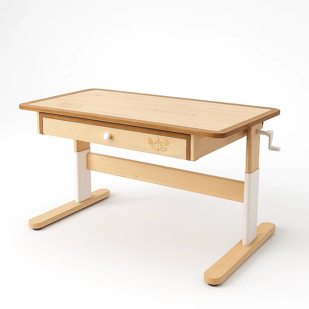 Bureaux en bois et métal avec tiroir et hauteur réglable-COZYNOOKZ