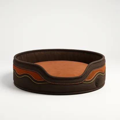 Lit pour chien rond en suédine-COZYNOOKZ