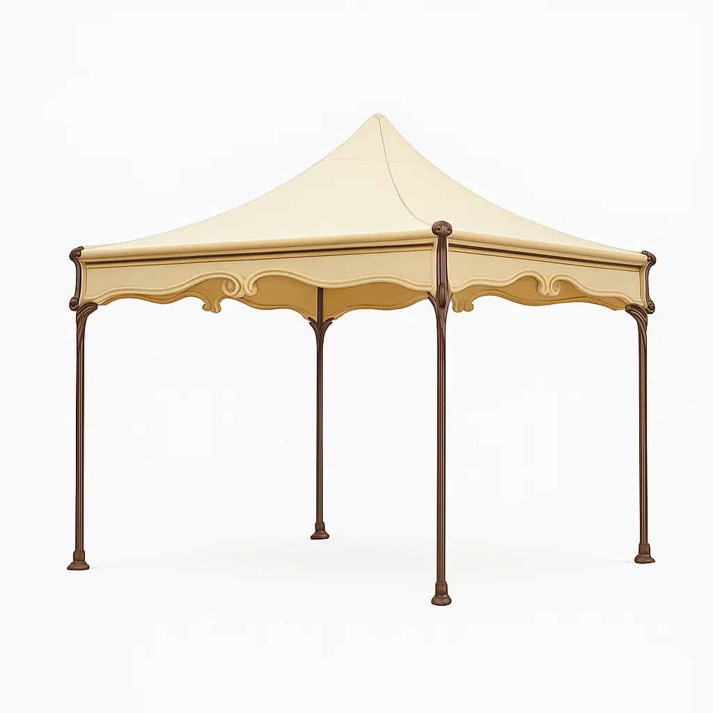 Tente de réception extérieure carrée en métal avec revêtement en toile-COZYNOOKZ