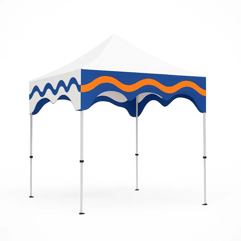 Tente de réception extérieure pliante avec toit en polyester à motifs décoratifs-COZYNOOKZ