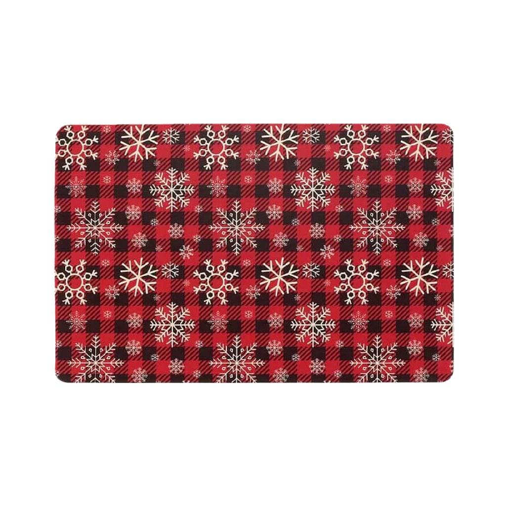 Posavasos rectangular de silicona con estampado navideño-brianpetty.shop