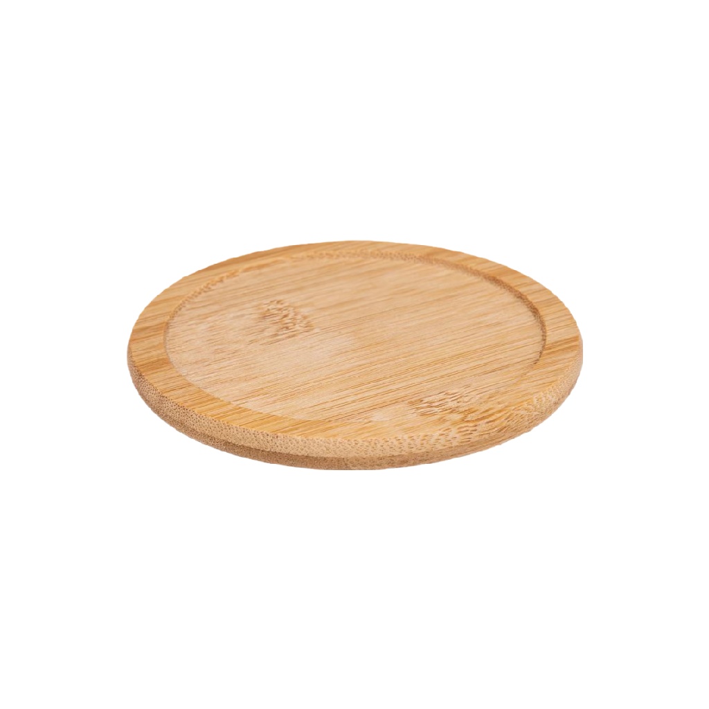 Posavasos redondo de bambú natural-alonzowhite.shop